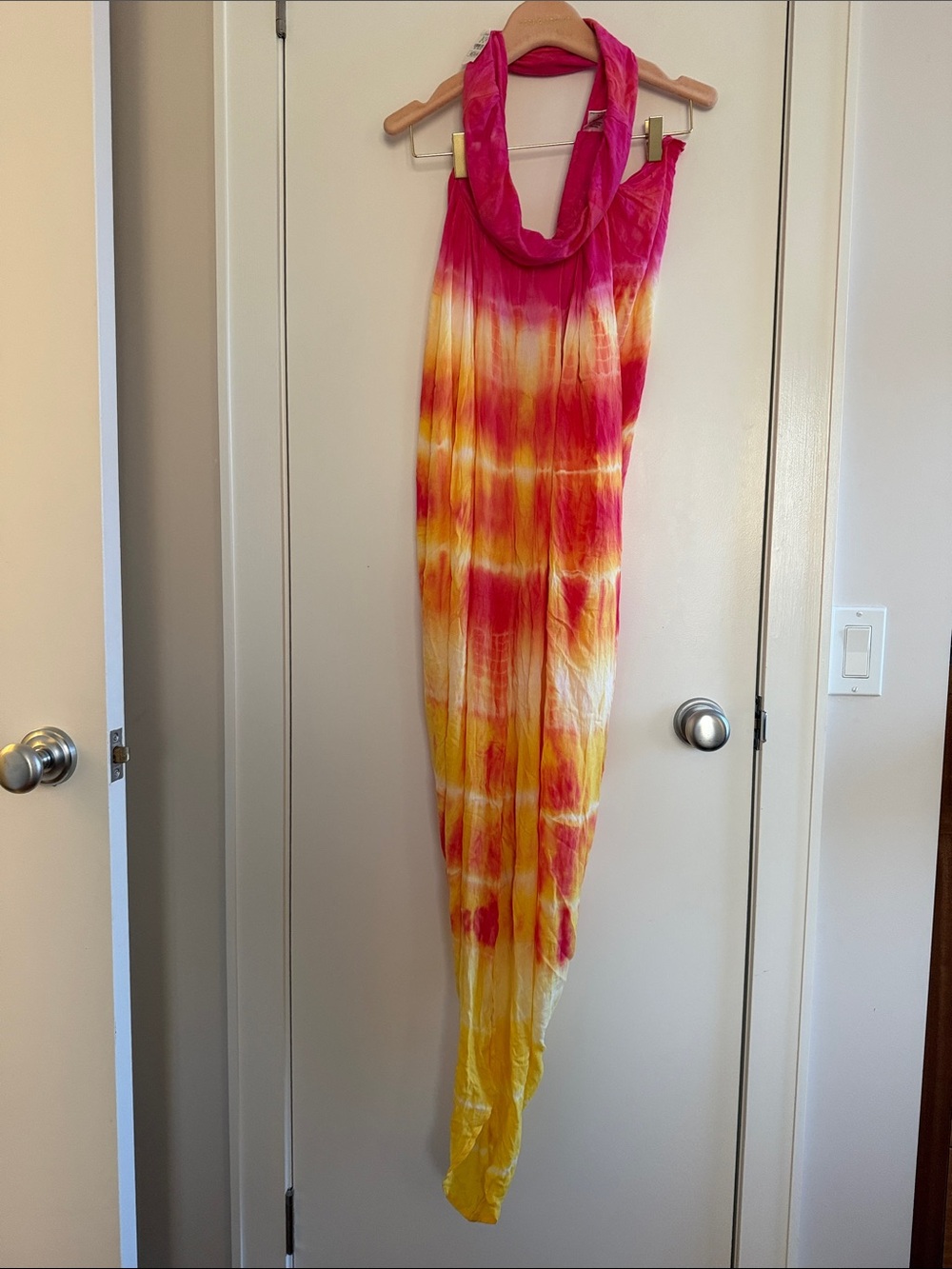 young fabulous & Broke rayon dye strapless  midi twisted  dress cover up Size:M